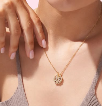 Modalba - Collana quadrifoglio 4 cuori